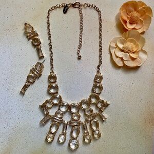 Chicos Necklace and Pierced Earring Set